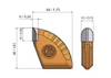 Trinche de bit de dentes soldados Trincher bfz46x44x13