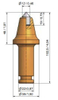 Cutter de haste redonda Dica de trincas B1-12/38KS22