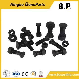 Parafuso de arado 154-71-41270 Parafusos de esteira 10,9 12,9 Grau 40cr 42CrMo Aço carbono 5J4773/02090-11265 Parafuso e porca de segmento hexagonal