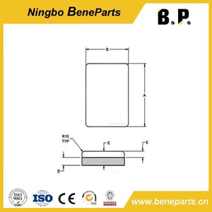 Use peças para escavadeira sb412 borda abobadada
