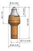 Round Shank Cutter Bit Trencher Tip BG11W-61.2028