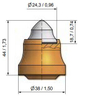 Cutter de haste redonda Dica de trincas B9/22