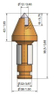 Cutter redondo Treather Bit Tip B1-12/22/SI26