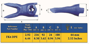 Feurst FK4 DPE Balde Dente de Tigre