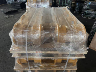 Conjunto de rolo de esteira Liebherr PR 764 com flange dupla 11494691